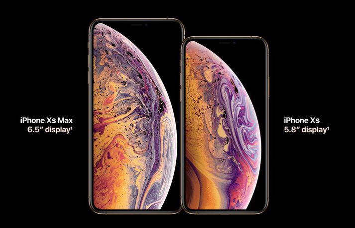 iPhone Xs og iPhone Xs Max.