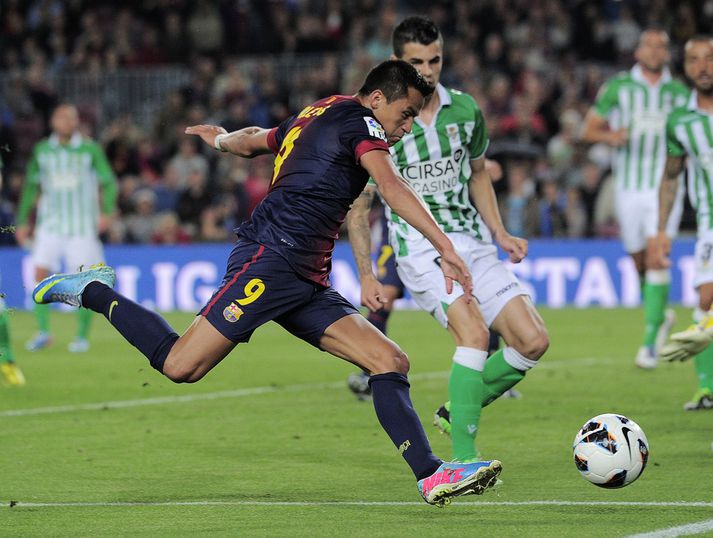 Alexis Sanchez í leik með Barcelona.