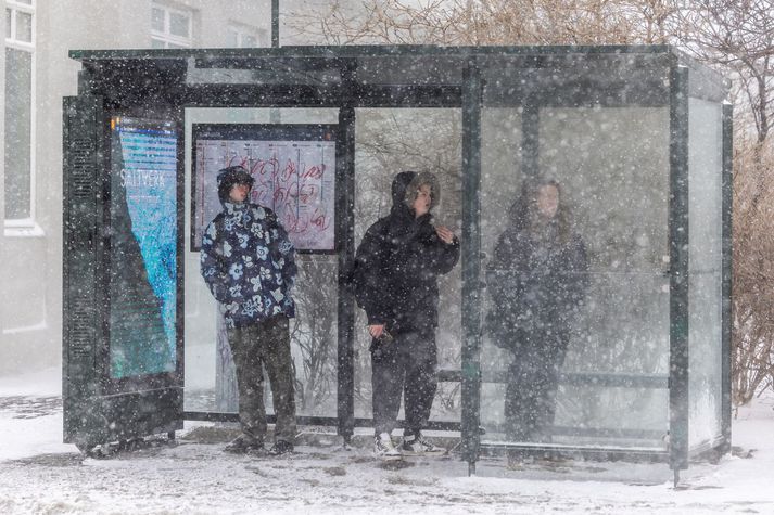 Hiti verður víða nálægt frostmarki í dag.