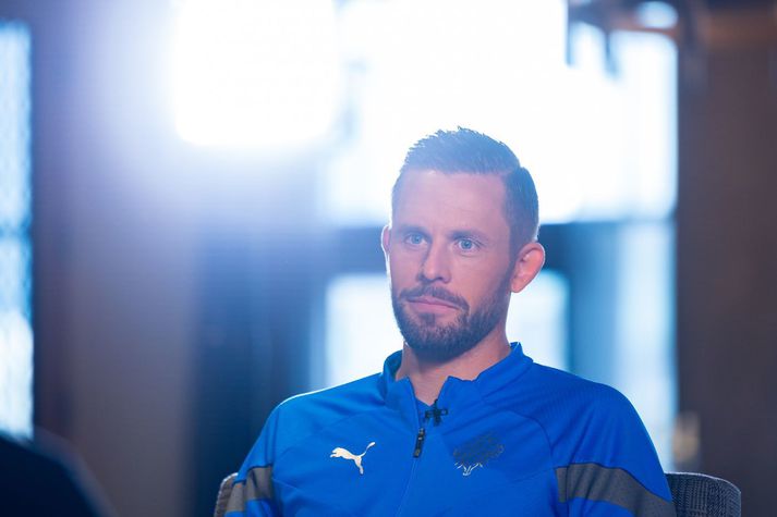 Gylfi Sigurðsson í viðtali við Stöð 2 á síðasta ári.