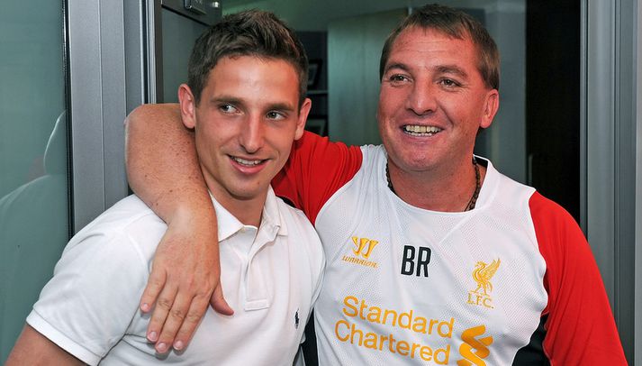 Brendan Rodgers tók vel á móti Joe Allen hjá Liverpool.