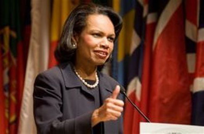 Condoleezza Rice utanríkisráðherra Bandaríkjanna.