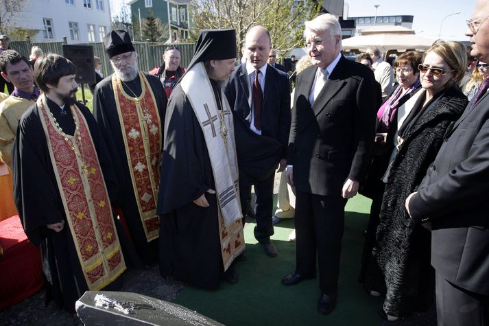 Hornsteinn var lagður að bænahúsi Rússnesku rétttrúnaðarkirkjunnar á Mýrargötu vorið 2011.