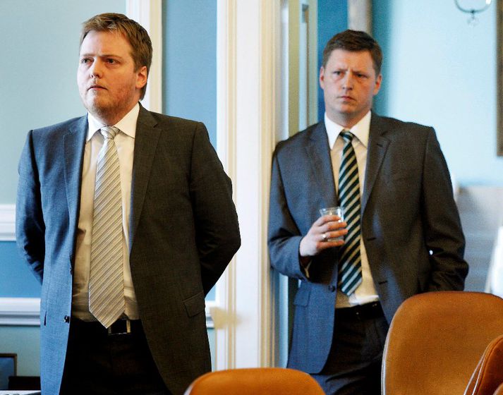 Sigmundur Davíð Gunnlaugsson formaður Framsóknarflokksins og Höskuldur Þórhallsson þingmaður.