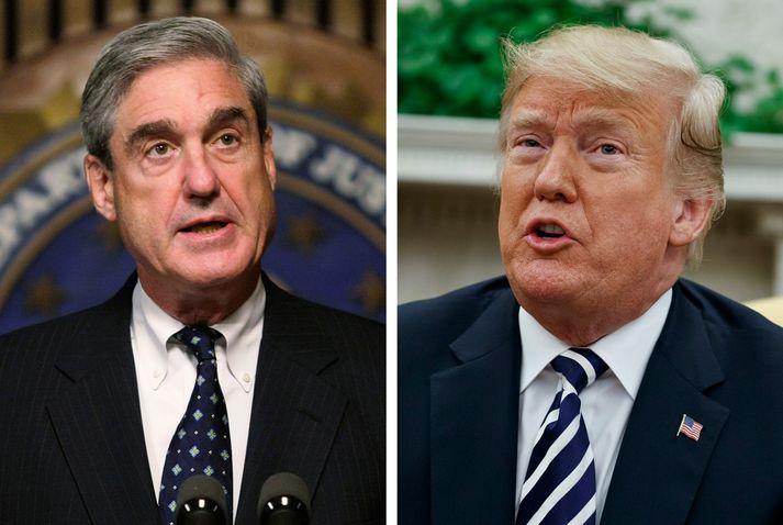 Robert Mueller og Donald Trump.