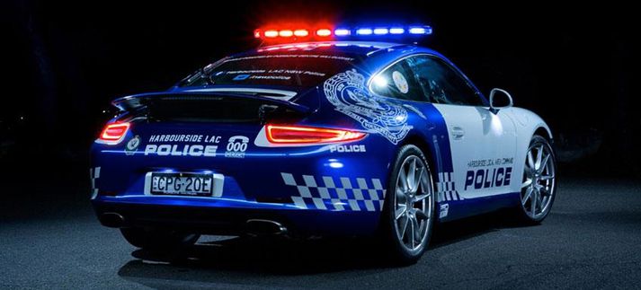 Ferlega flottur Porsche 911 lögreglubíll.