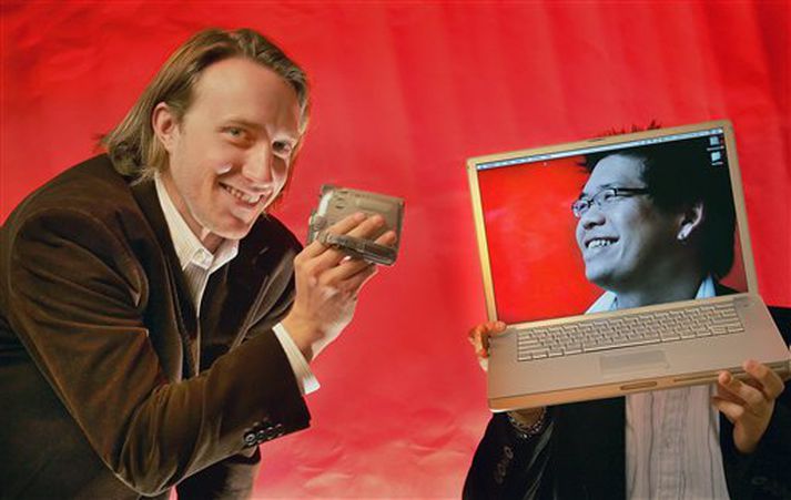Stofnendur YouTube Chad Hurley, 29 ára, til vinstri og Steven Chen, 27 ára, til hægri.