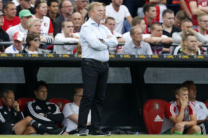 Koeman í æfingarleik gegn Feyenoord á dögunum.