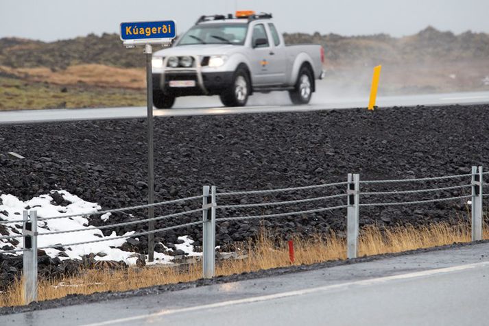 Reykjanesbrautin.