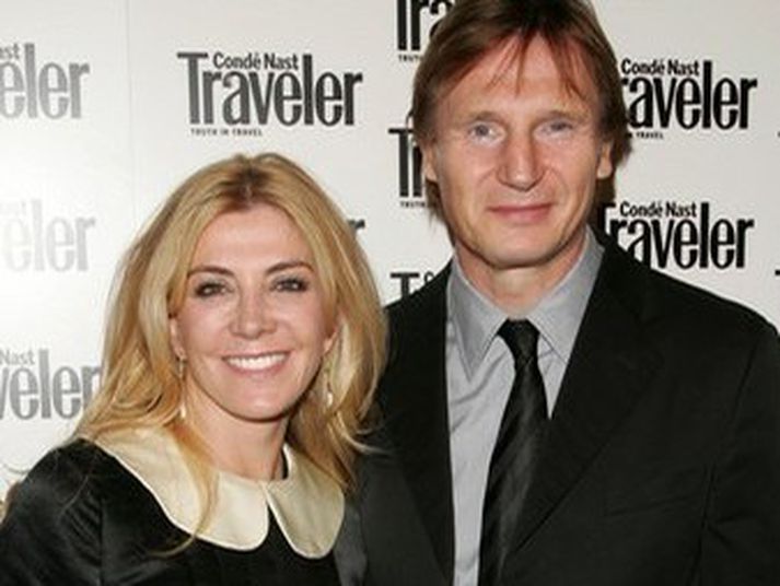 Leikarahjónin Natasha Richardsson og Liam Neeson.