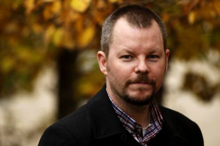 Gunnar Hansson vann golfmót listamanna sem fram fór á Bakkakotsvelli í Mosfellsdal. Fréttablaðið/Anton