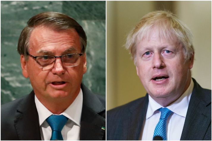 Bolsonaro og Johnson funduðu í New York í vikunni, þar sem síðarnefndi ræddi mikilvægi bólusetninga gegn Covid-19 við kollega sinn.