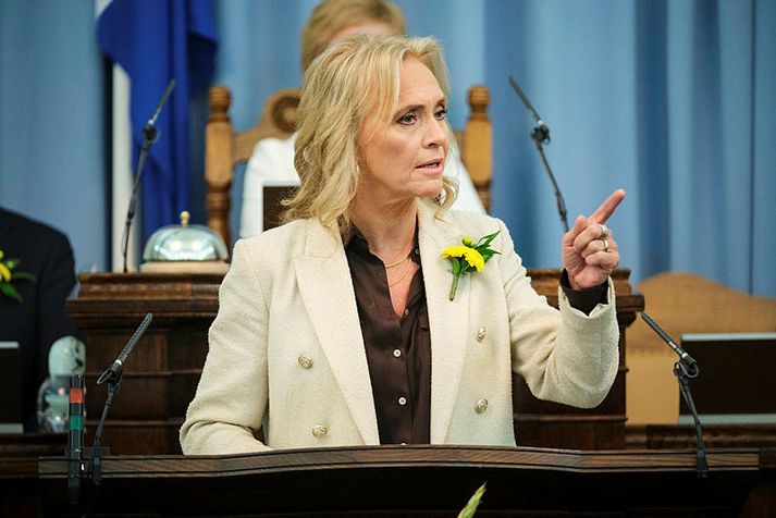 Þorgerður Katrín Gunnarsdóttir formaður Viðreisnar vildi koma einu af stóru málum flokksins að á lokametrunum en án árangurs.