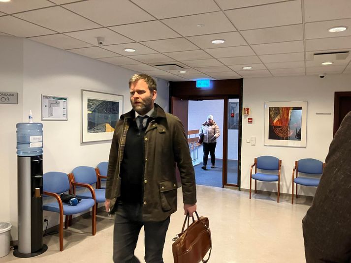 Arnar Kormákur Friðriksson, verjandi Dagbjartar, í Héraðsdómi Reykjavíkur í dag.