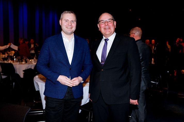 Ívar Benediktsson og Þorkell Gunnar Sigurbjörnsson á hófi Íþróttamanns ársins 2022.