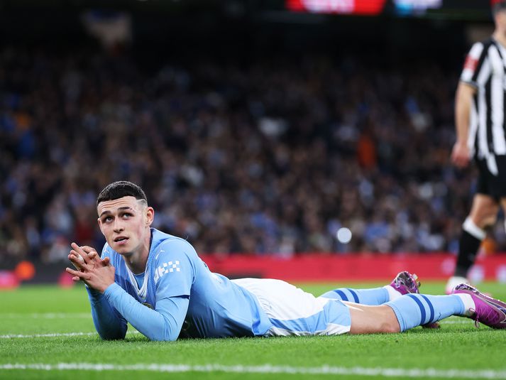 Phil Foden átti náðugan eftirmiðdag líkt og aðrir leikmenn Manchester City.