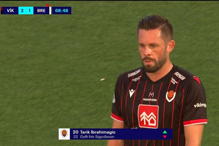 Gylfi Þór Sigurðsson var skiljanlega ósáttur við það að vera tekinn af velli.