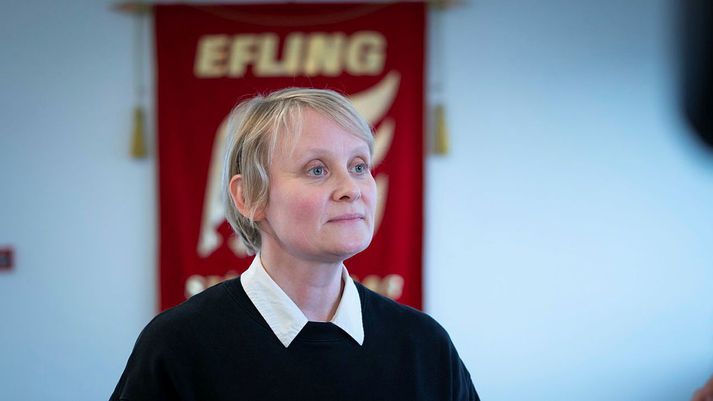 Sólveig Anna Jónsdóttir, formaður Eflingar, segir að það ætti nú að vera öllum ljóst að Samtök atvinnulífsins vilji ekki og ætli ekki að gera kjarasamning við Eflingu.