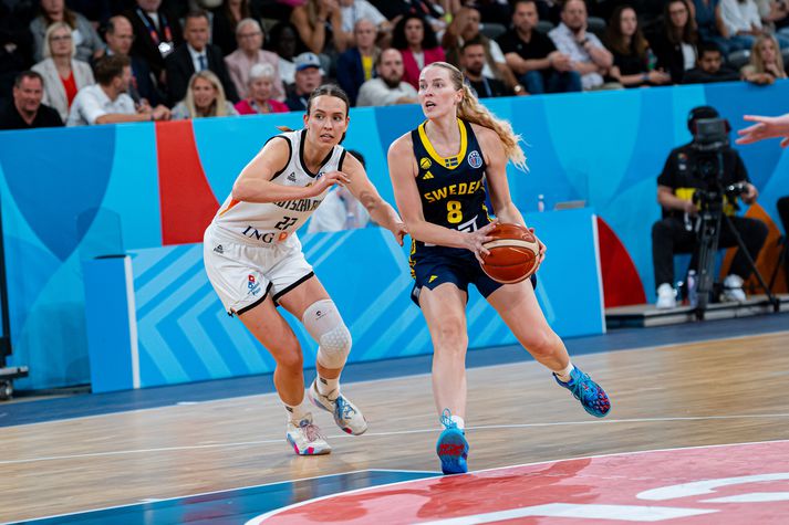 Ellen Nyström í baráttunni á Evrópumeistaramótinu í sumar.