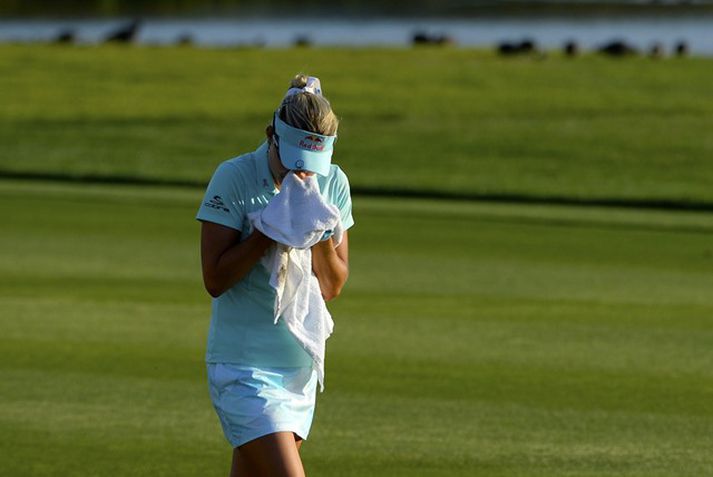 Lexi Thompson var í öngum sínum.