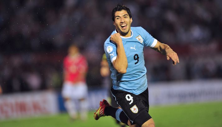 Luis Suarez í leiknum um helgina.