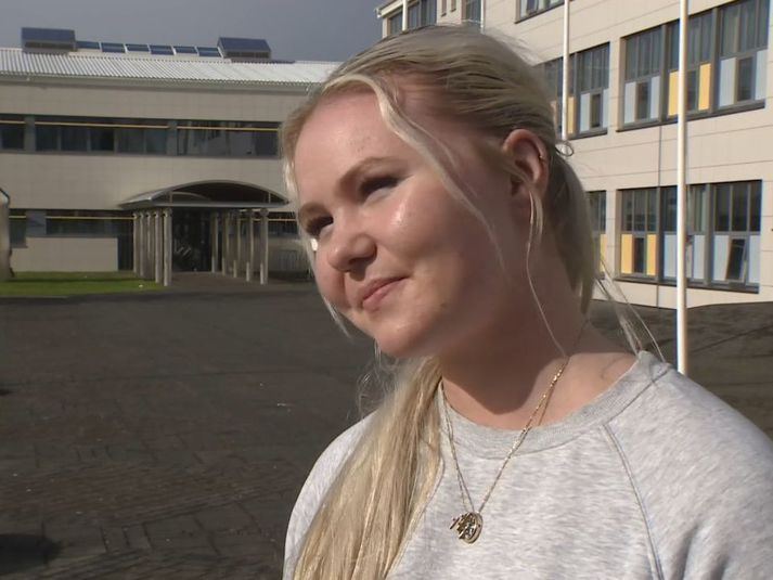 Halla Margrét Hilmarsdóttir er formaður Nemendafélags Menntaskólans í Kópavogi.