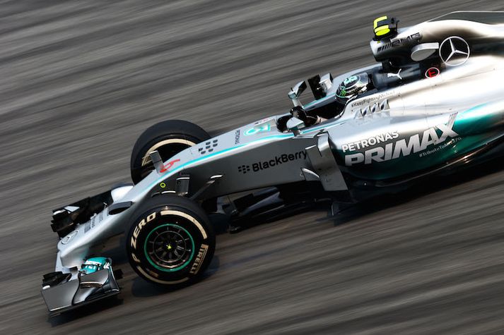 Rosberg á æfingum í morgun