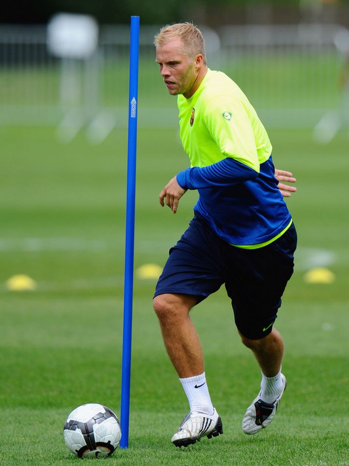 Eiður Smári Guðjohsen á æfingu.