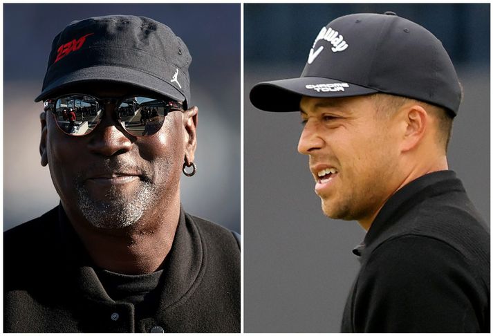 Michael Jordan og Xander Schauffele mættust á dögunum á golfvellinum.