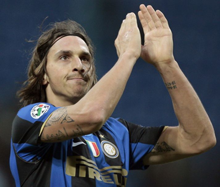 Zlatan Ibrahimovic var enn og aftur á skotskónum hjá Inter