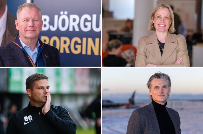 Ari Edwad oddviti MIðflokksins, Björg Magnúsdóttir oddviti Viðreisnar, Bjarni Guðjónsson sem situr í 2. sæti hjá Sjálfstæðisflokki og Pétur Marteinsson voru öll þekkt úr öðrum geirum áður en þau dembdu sér í pólitíkina.