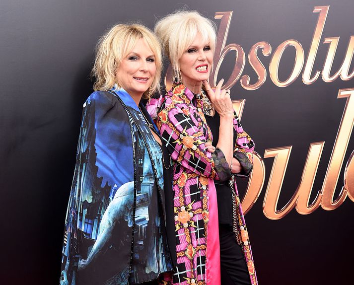 Aðalleikonurnar Jennifer Saunders og Joanna Lumley hressar.