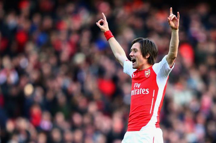 Rosicky verður áfram á Emirates.