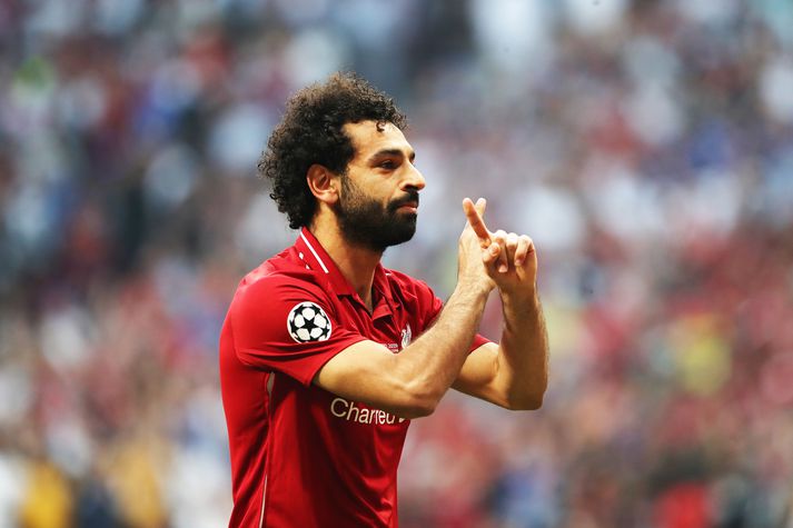 Salah eftir sigurinn á Tottenham á laugardaginn.