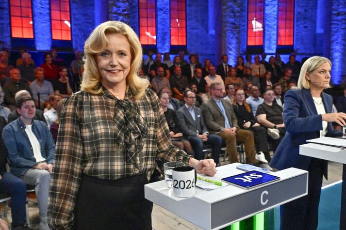 Elisabeth Thand Ringquist er formaður Miðflokksins í Svíþjóð sem segist tilbúinn í vðræður við Jafnaðarmenn.