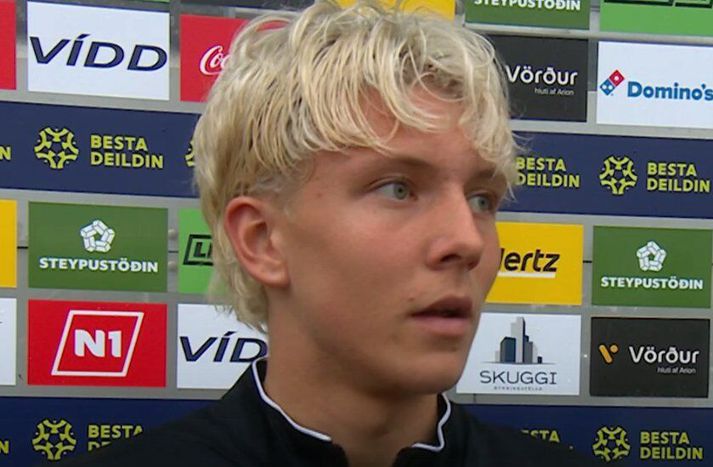 Jónatan Guðni Arnarsson skoraði mikivægt mark í kvöld.