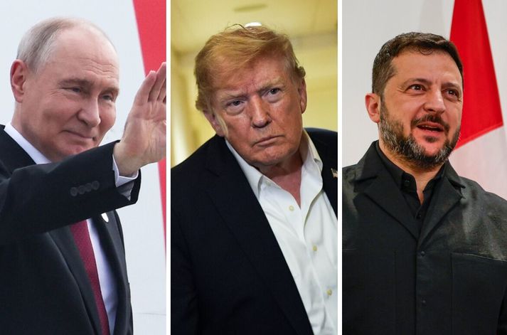 Donald Trump lýsti í gær yfir samkomulagi á milli þeirra Vladimírs Pútín og Vólódímírs Selenskí, sem virðist ekki hafa legið fyrir.