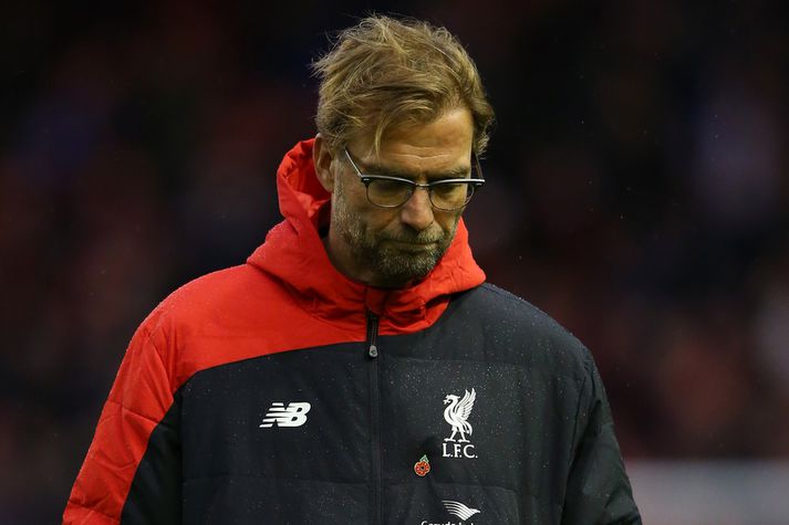 Jürgen Klopp gengur svekktur af velli.