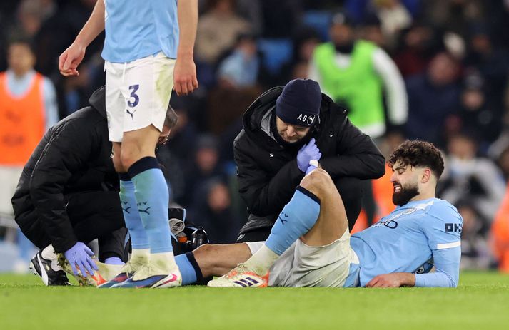 Króatíski landsliðsmaðurinn Josko Gvardiol meiddist gegn Chelsea.