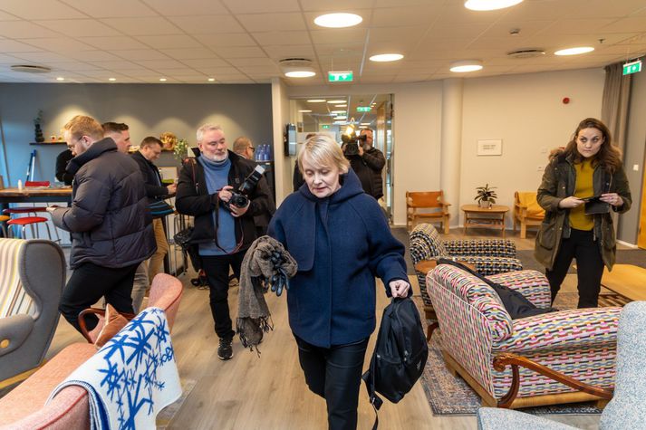Sólveig Anna og Eflingarfélagar hafa frestað verkfallsaðgerðum sínum. 