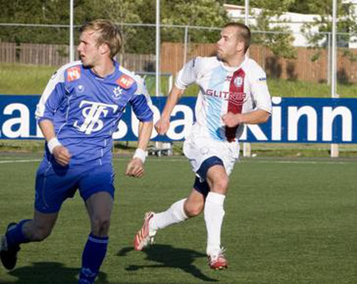 Einar Örn Einarsson skoraði seinna mark Leiknis.