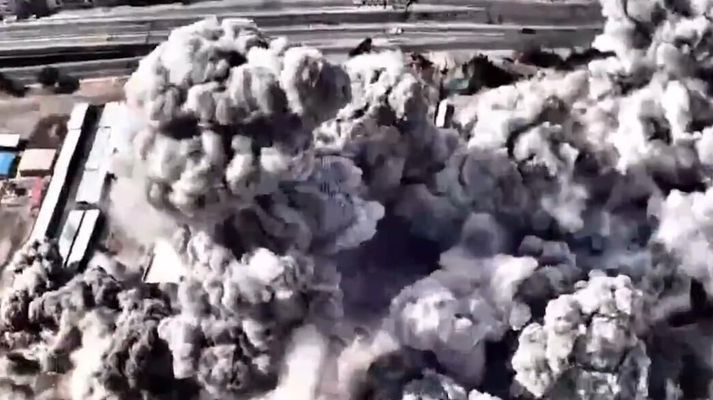 Sprengingin var kröftug.