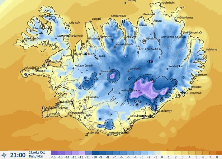 Það verður dálítið kalt í kvöld.
