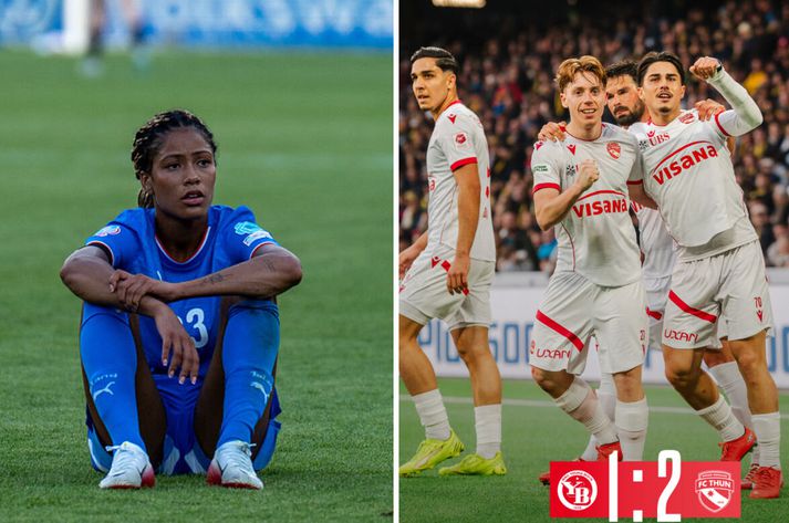 Það gekk ekki sem skyldi hjá íslenska kvennalandsliðinu í Thun en karlaliðið í bænum er núna að nálgast sögulegan áfanga.