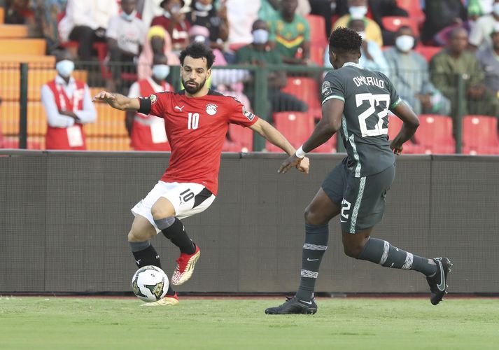 Mo Salah skoraði eina mark Egyptalands.