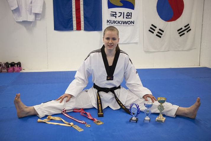 Ingibjörg Erla Grétarsdóttir með uppskeruna á síðustu fimm Norðurlandamótum.