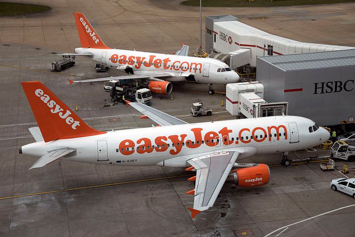 Vélar Easyjet á Gatwick-flugvelli.