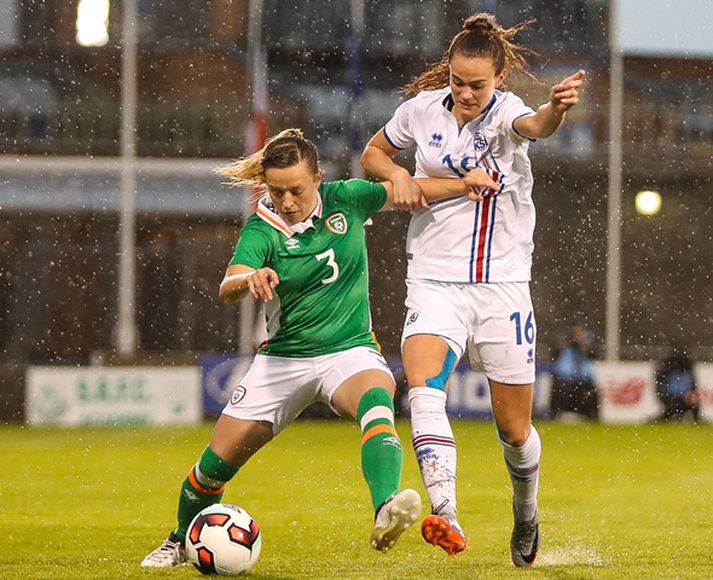 Katrín Ásbjörnsdóttir, markahæsti leikmaður Pepsi-deildar kvenna, var í byrjunarliðinu í Dublin.