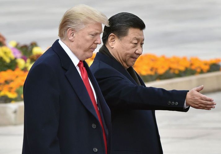 Donald Trump Bandaríkjaforseti og Xi Jinping forseti Kína.