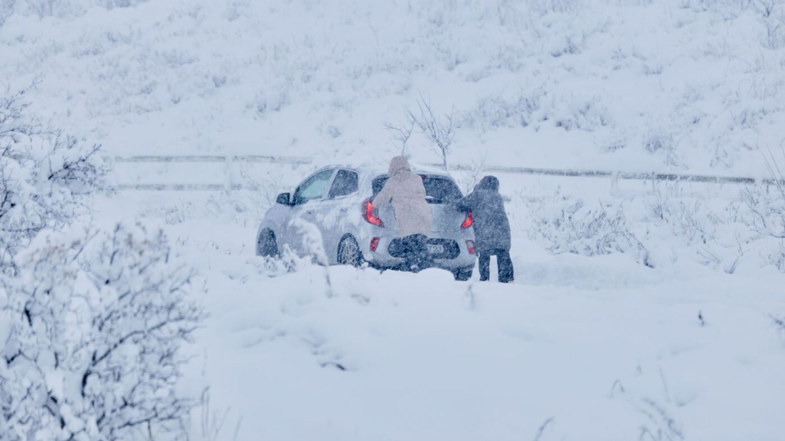 Gular við­varanir og snjó­koma næsta sólar­hringinn